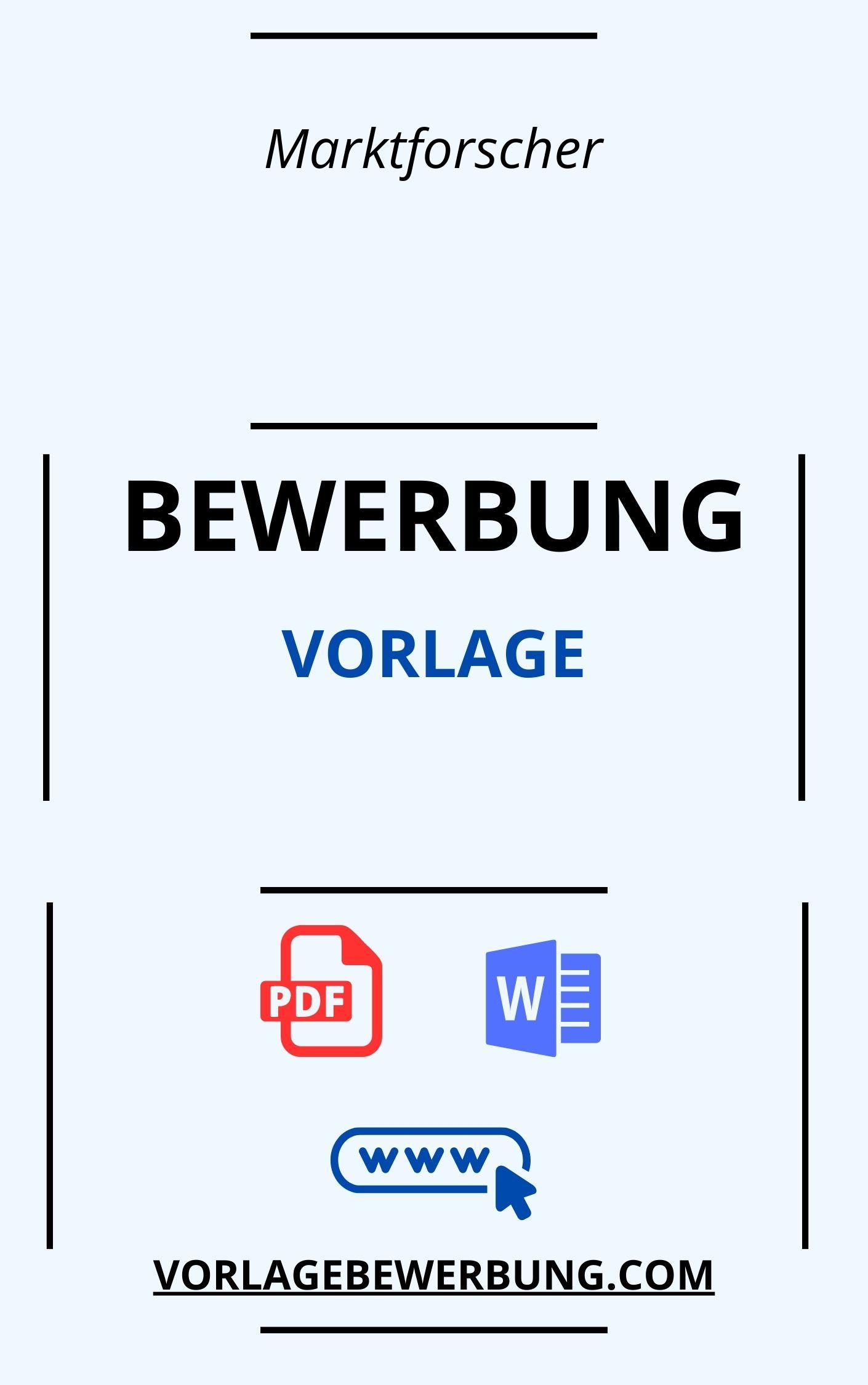 Bewerbungsschreiben als Marktforscher | Muster - Vorlage