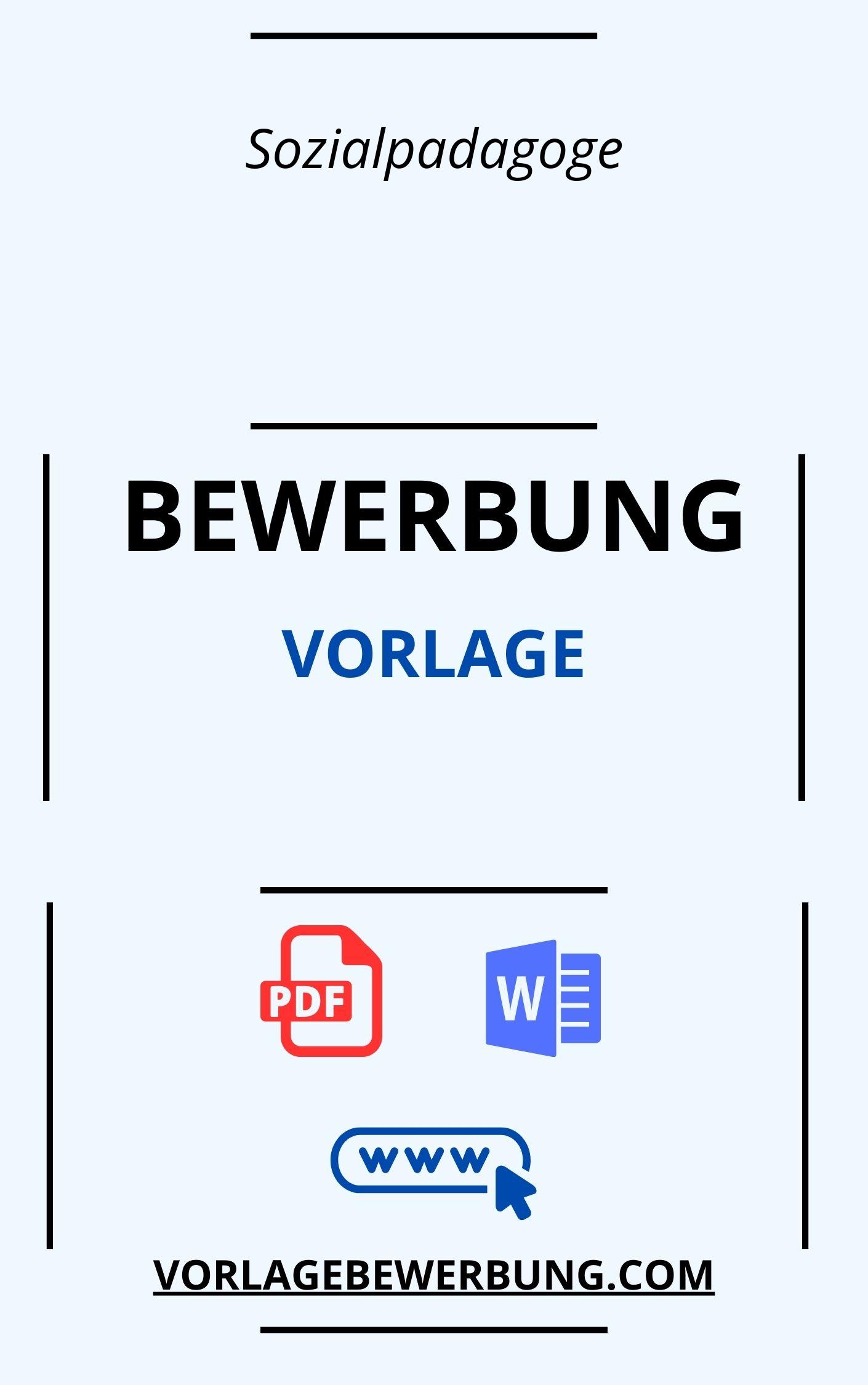 Bewerbungsschreiben Als Sozialpädagoge | Muster - Vorlage